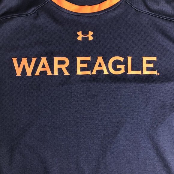 Mens Size Large Blue Heat Gear Under Armour Logo T Shirt C5 - Picture 3 of 5